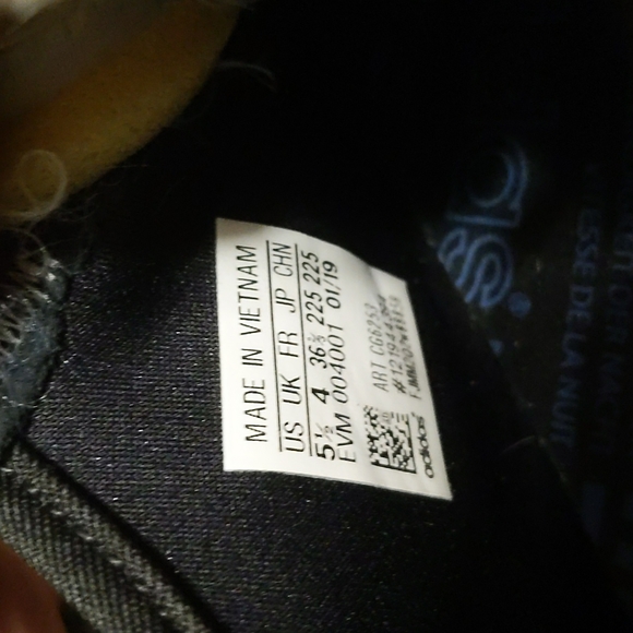 Adidas Nite Jogger "Core Black" Women's Sneakers Sz 5.5, Black/White - Picture 6 of 6